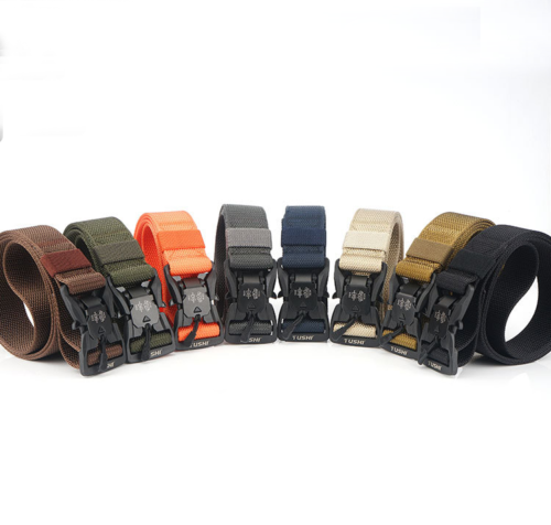 Tactical Web Belt in Durable Nylon with Quick-Release Buckle