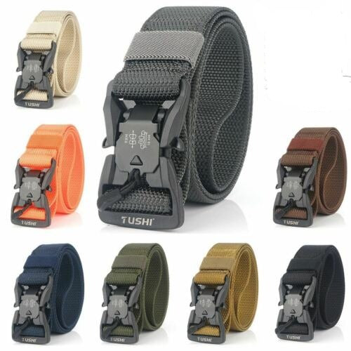 Tactical Web Belt in Durable Nylon with Quick-Release Buckle