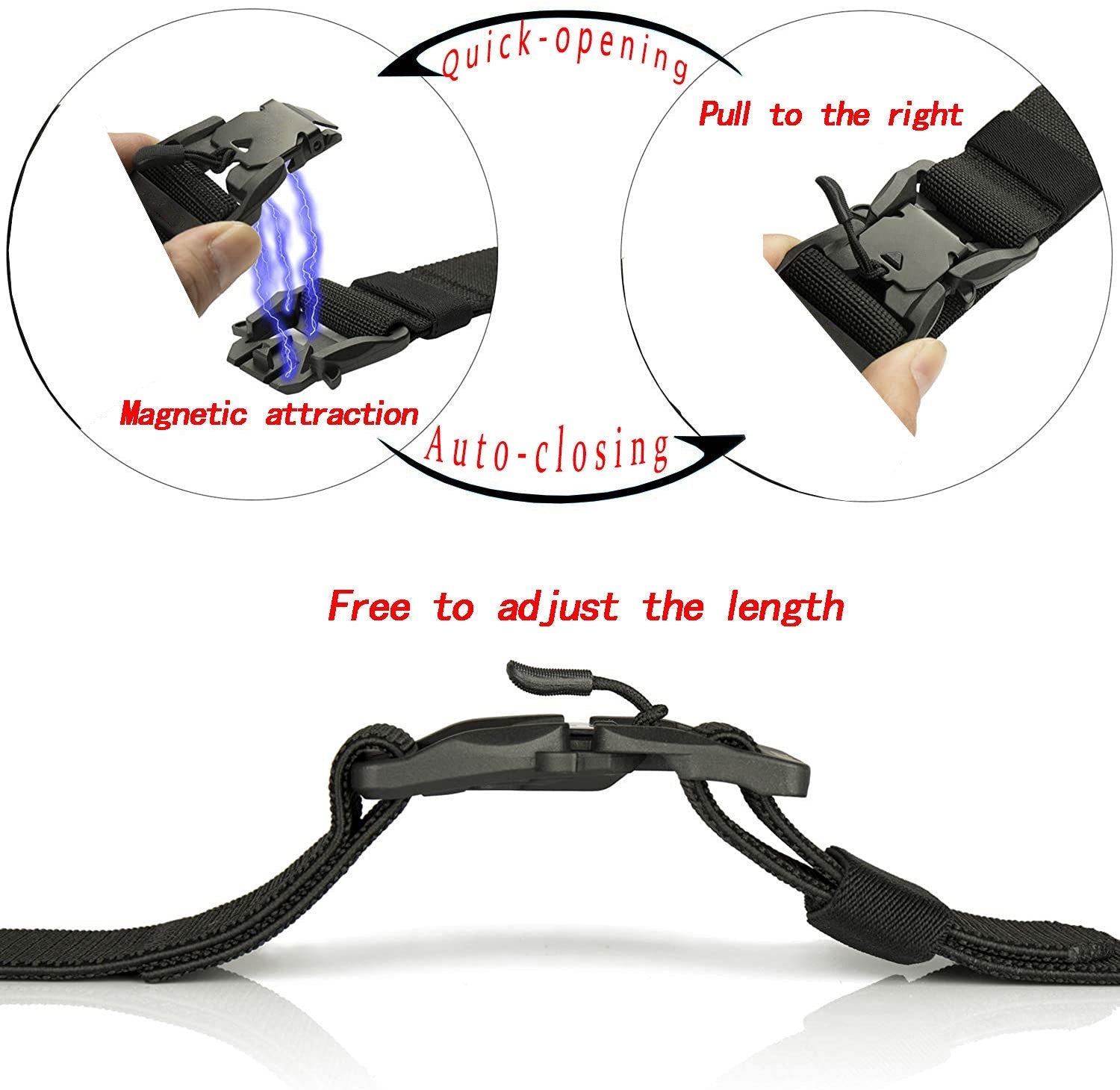 Tactical Web Belt in Durable Nylon with Quick-Release Buckle