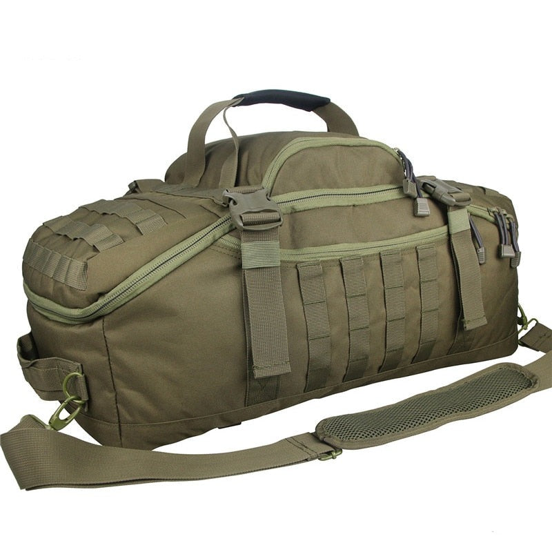 Waterproof Military Duffel Backpack - 3-in-1 Travel Gym Bag