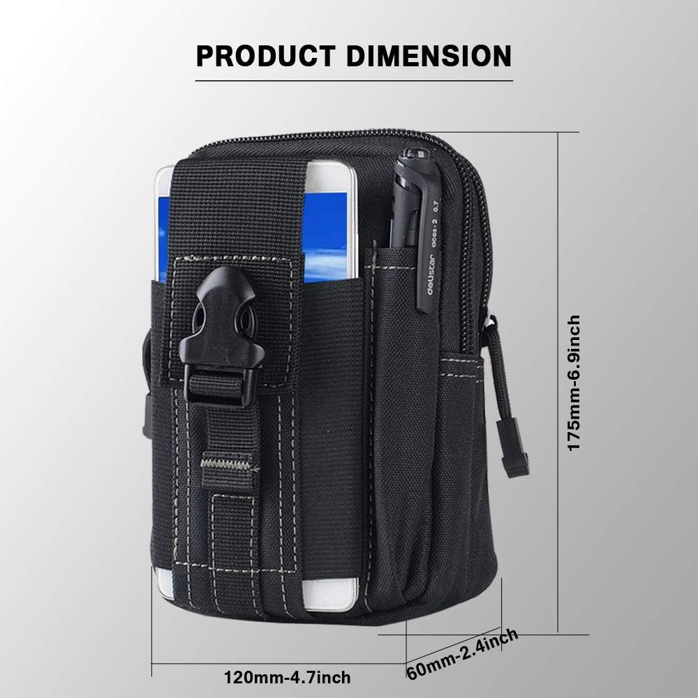 Military Utility Bag - EDC Belt Pouch with MOLLE System