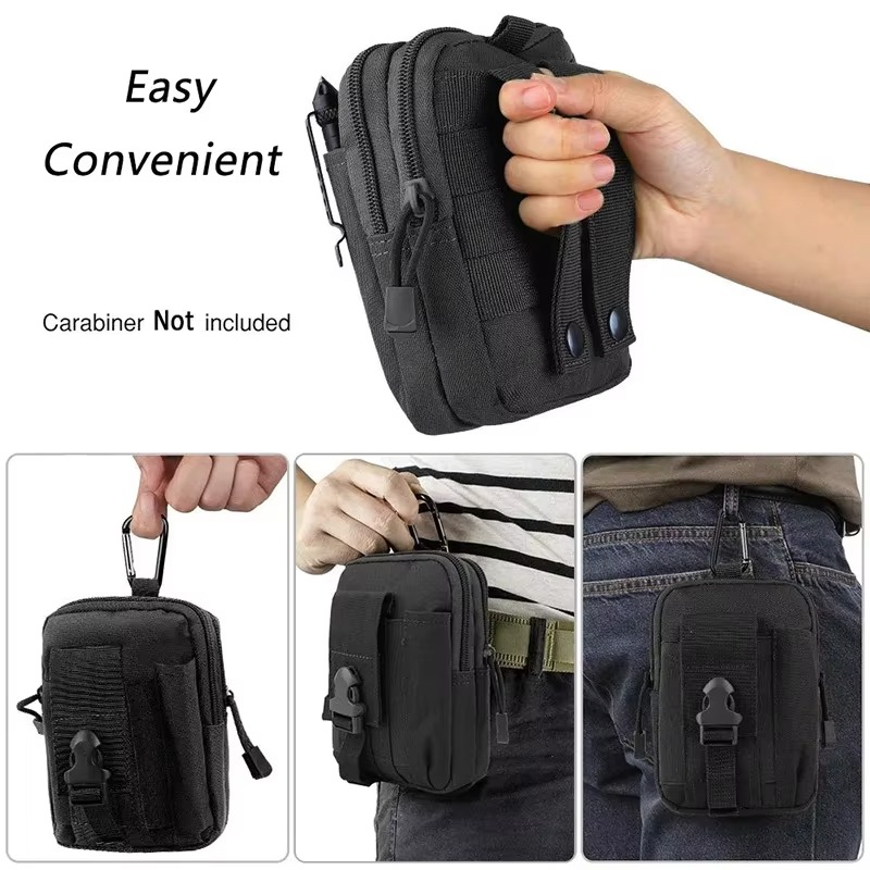 Military Utility Bag - EDC Belt Pouch with MOLLE System