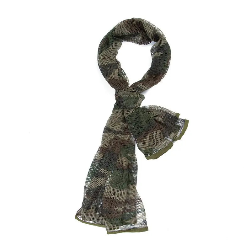 Tactical Mesh Scarf in Camouflage for Outdoor Use