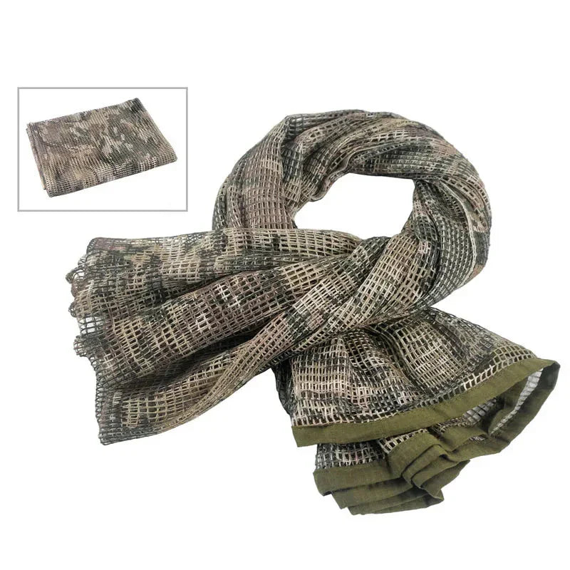 Tactical Mesh Scarf in Camouflage for Outdoor Use