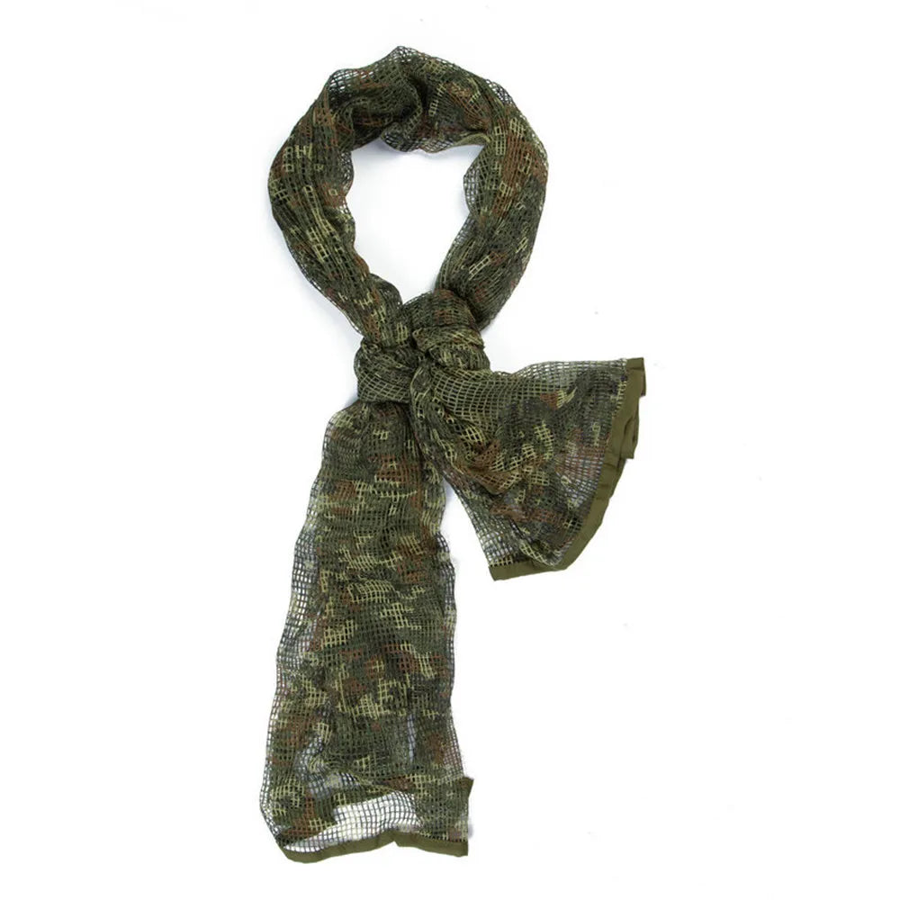 Tactical Mesh Scarf in Camouflage for Outdoor Use
