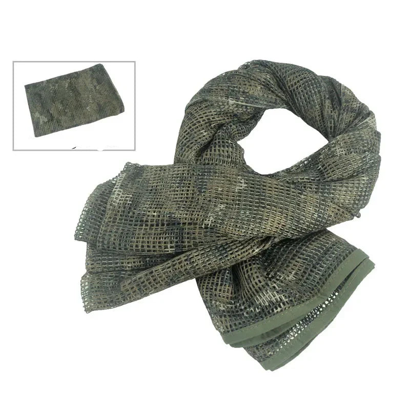 Tactical Mesh Scarf in Camouflage for Outdoor Use