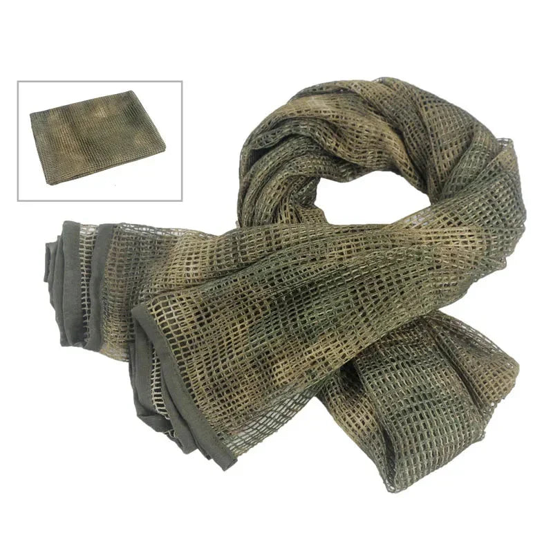 Tactical Mesh Scarf in Camouflage for Outdoor Use