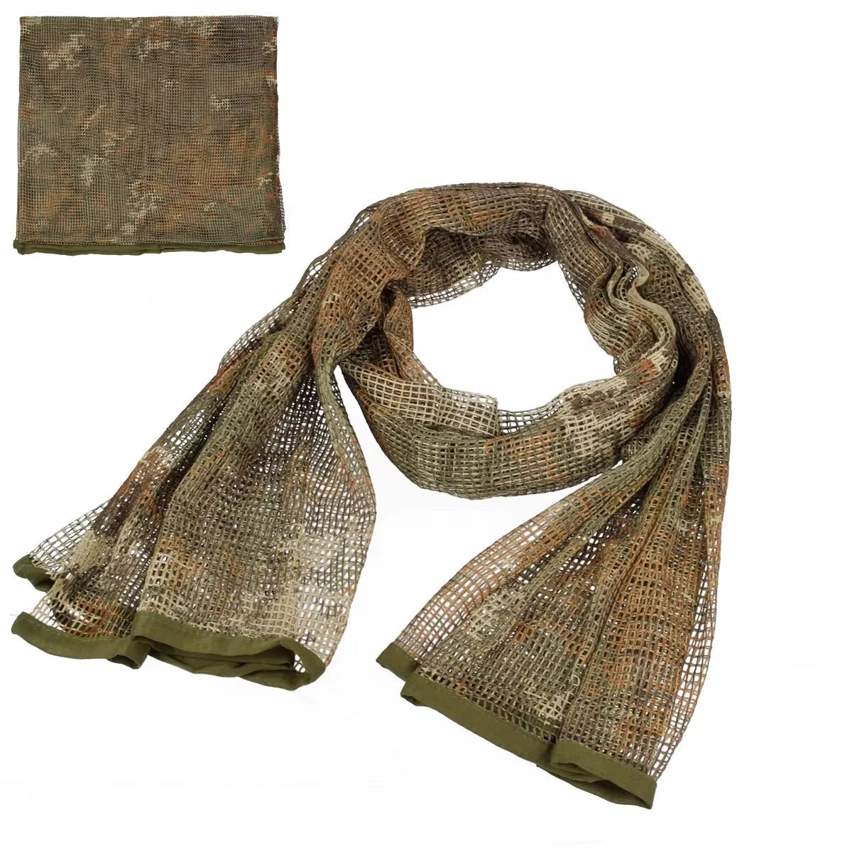 Tactical Mesh Scarf in Camouflage for Outdoor Use