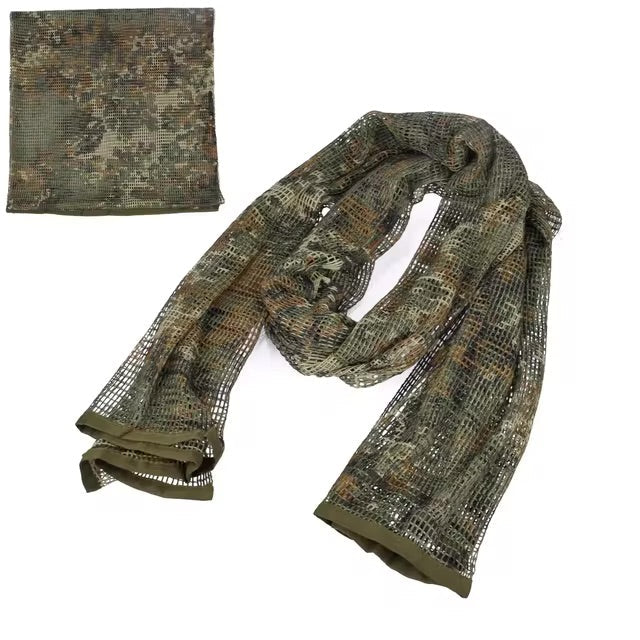 Tactical Mesh Scarf in Camouflage for Outdoor Use