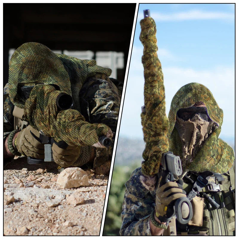 Tactical Mesh Scarf in Camouflage for Outdoor Use