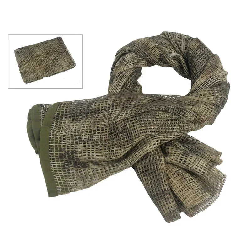 Tactical Mesh Scarf in Camouflage for Outdoor Use