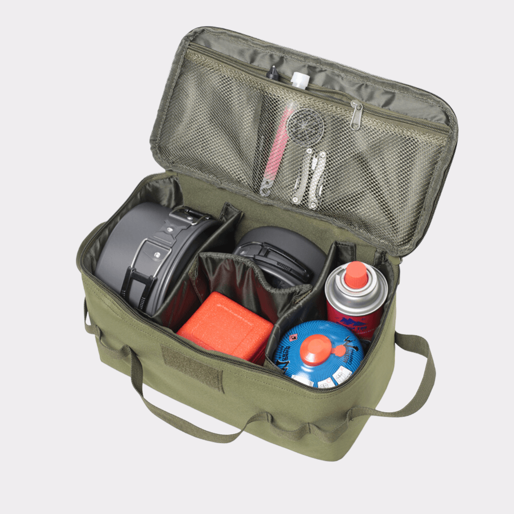 Storage Bag for Camping Cooking Equipment with Carry Handles