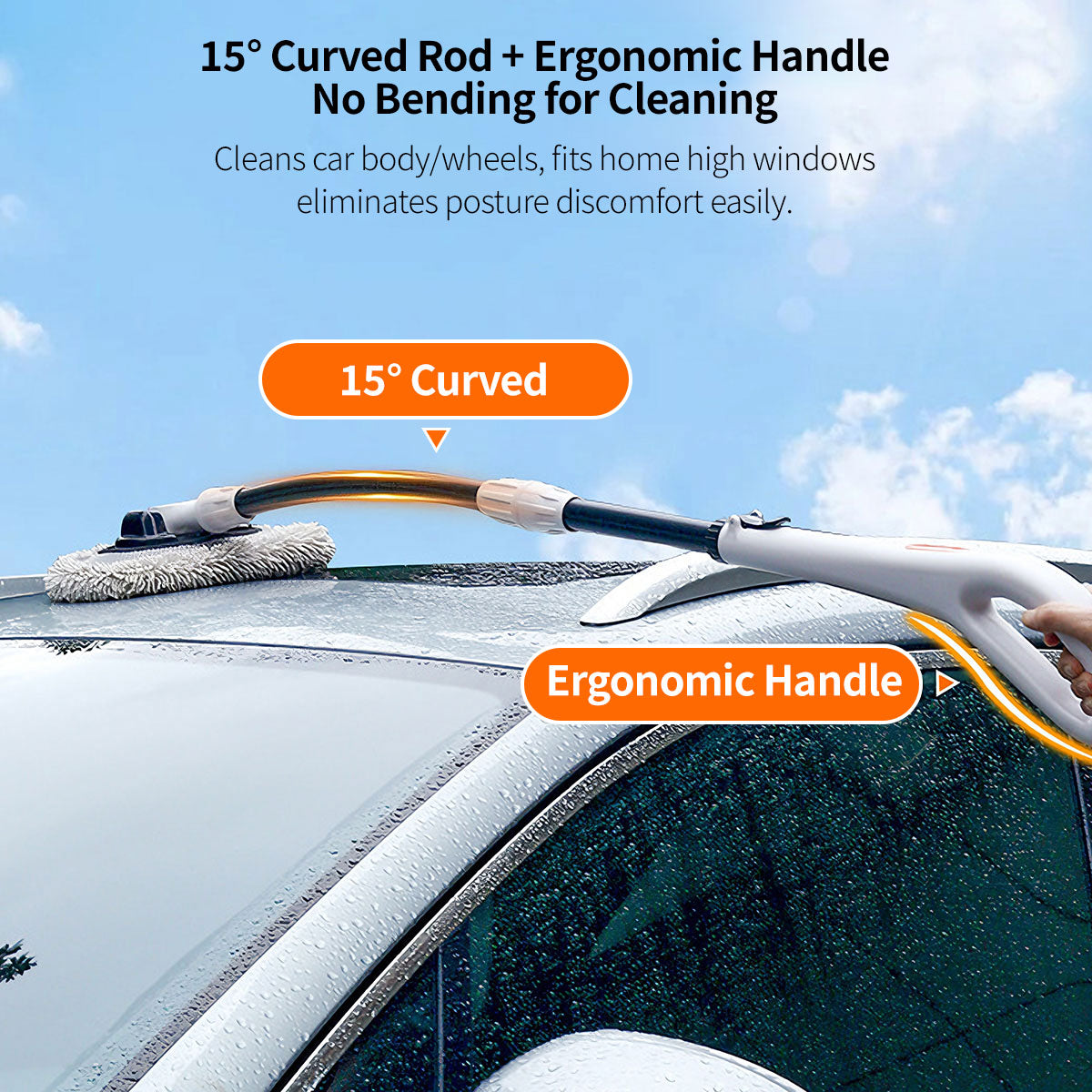 Ergonomic Handle Car Cleaning Mop Set