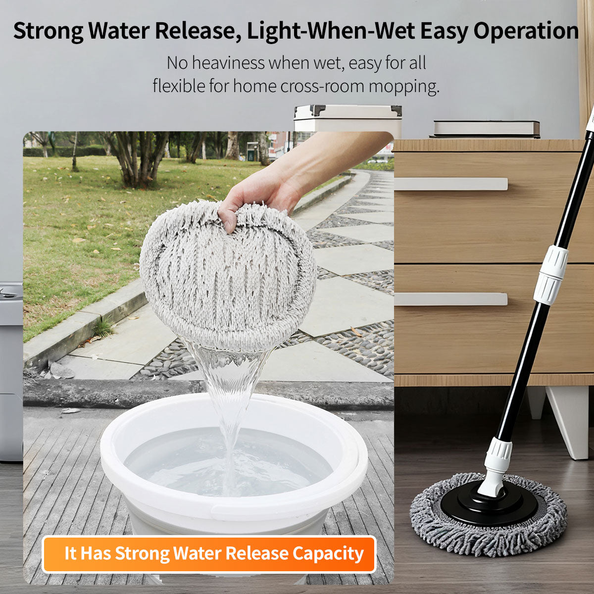 Ergonomic Handle Car Cleaning Mop Set