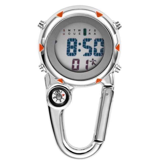 Quartz Pocket Watch with Clip-On Carabiner Attachment