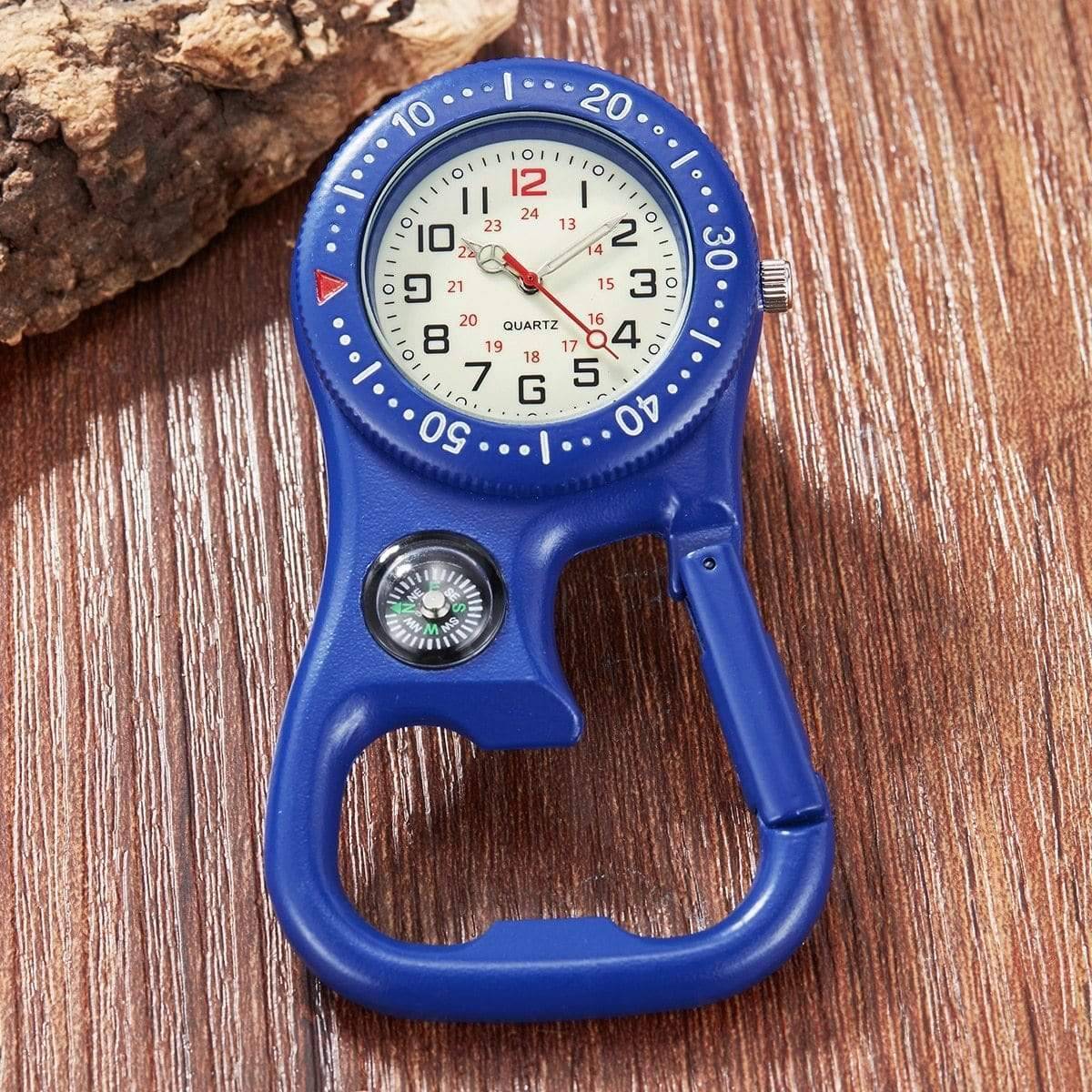 Quartz Pocket Watch with Clip-On Carabiner Attachment