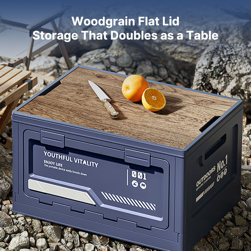 Portable Storage Container for Camping with Foldable Table