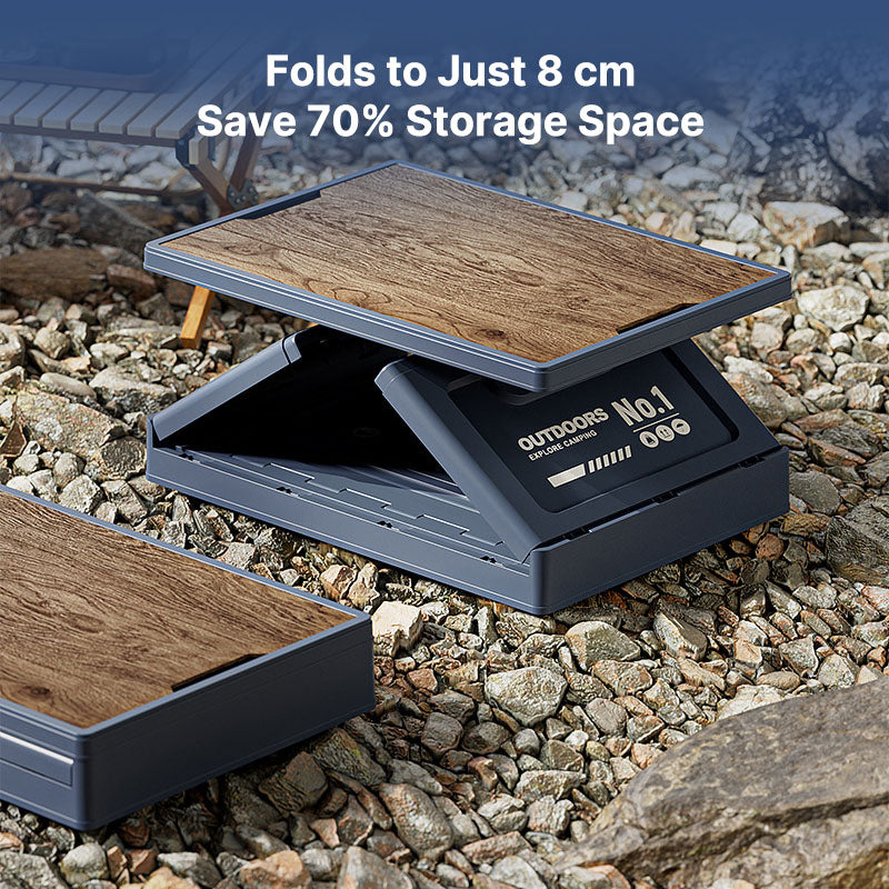 Portable Storage Container for Camping with Foldable Table