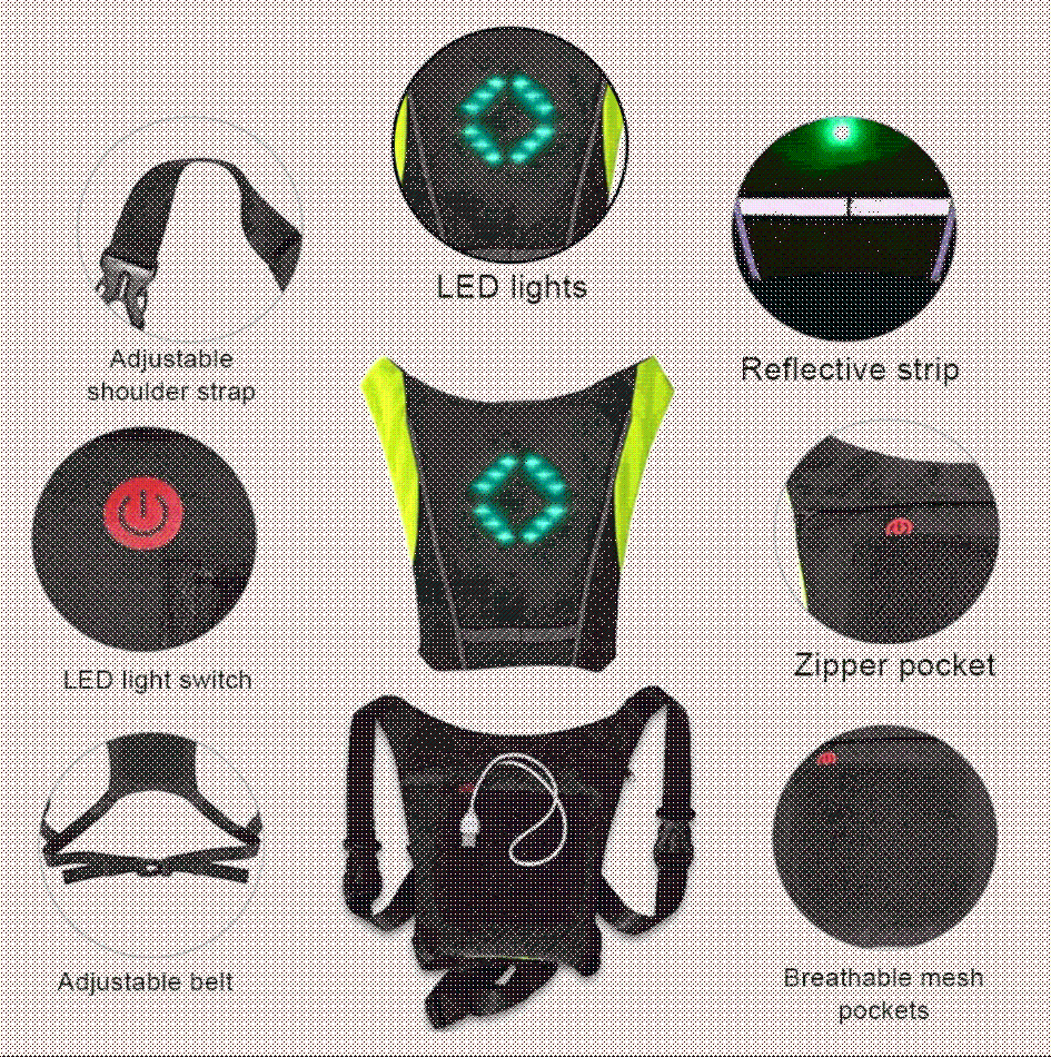 Remote-Controlled Vest with Signal Light for Cycling Safety
