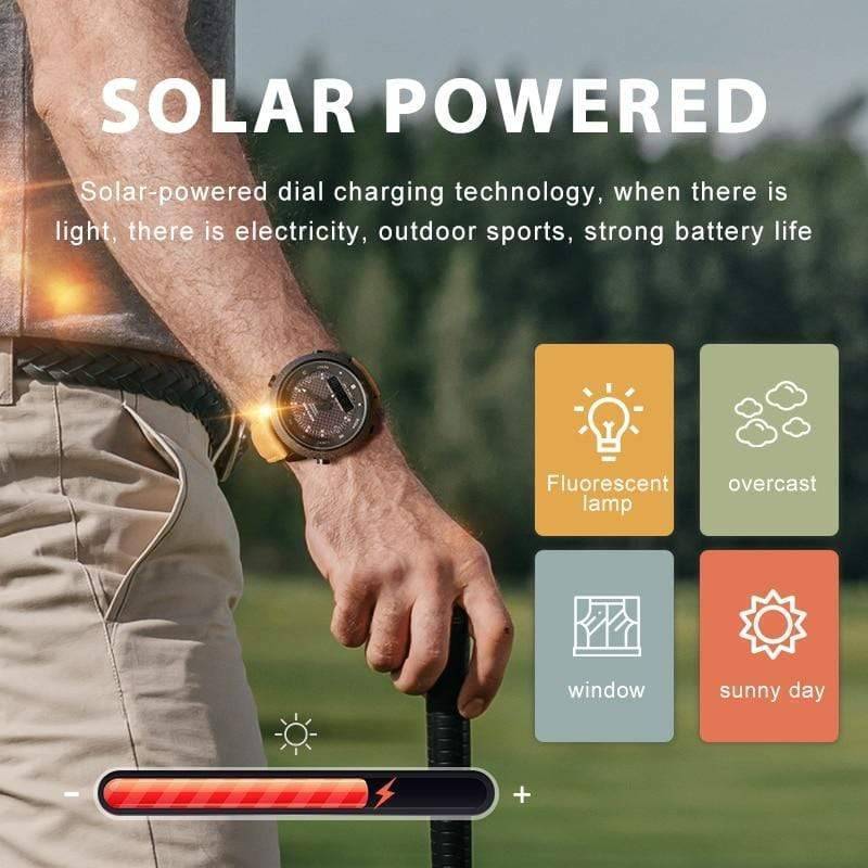 Outdoor Expedition Watch with Digital Solar Compass