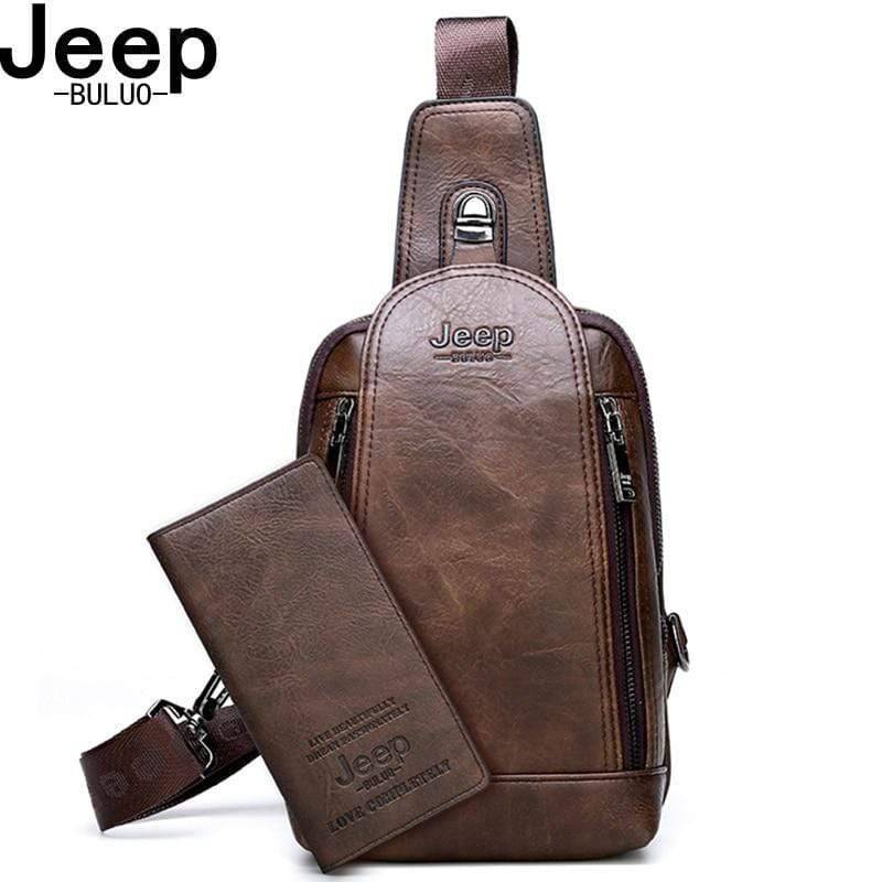 Travel and Hiking Sling Bag Made of Sturdy Leather