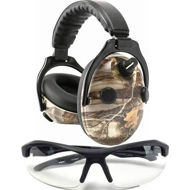 Ballistic Eyewear and Electronic Hearing Protection Earmuffs Kit