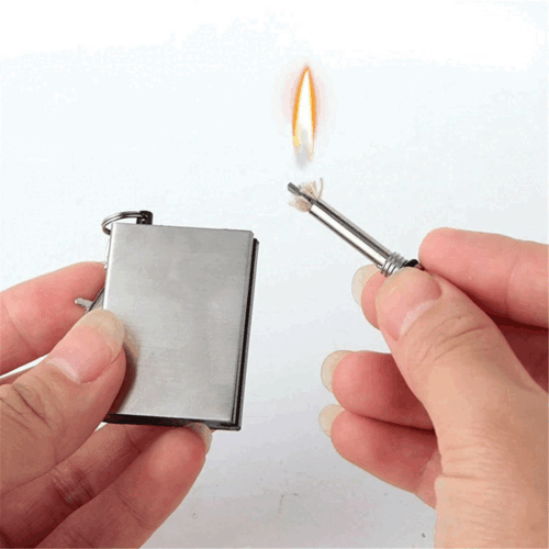 Survival Lighter with Flint for Emergency Situations