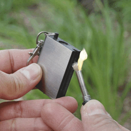 Survival Lighter with Flint for Emergency Situations