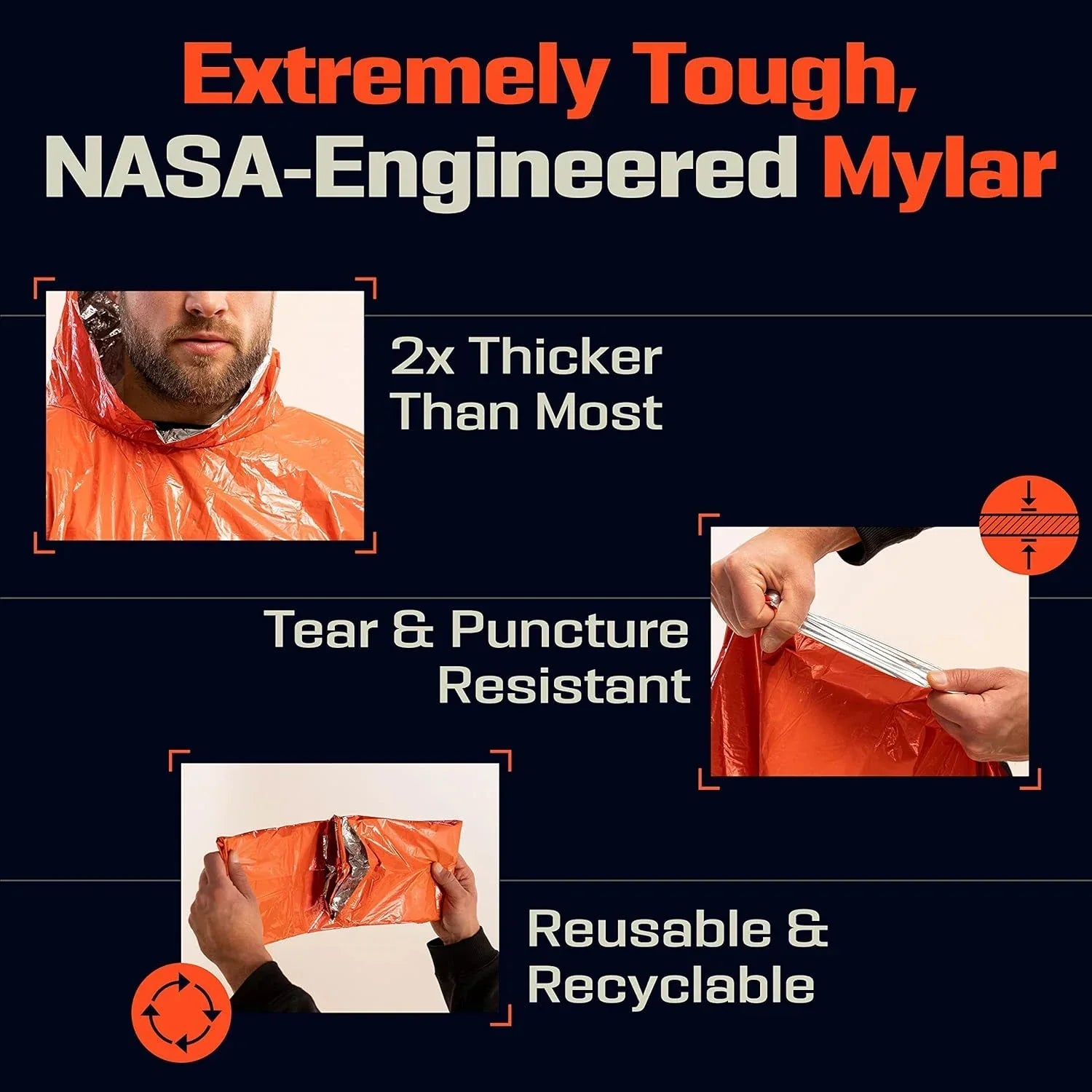 Thermal Rain Poncho for Emergencies
