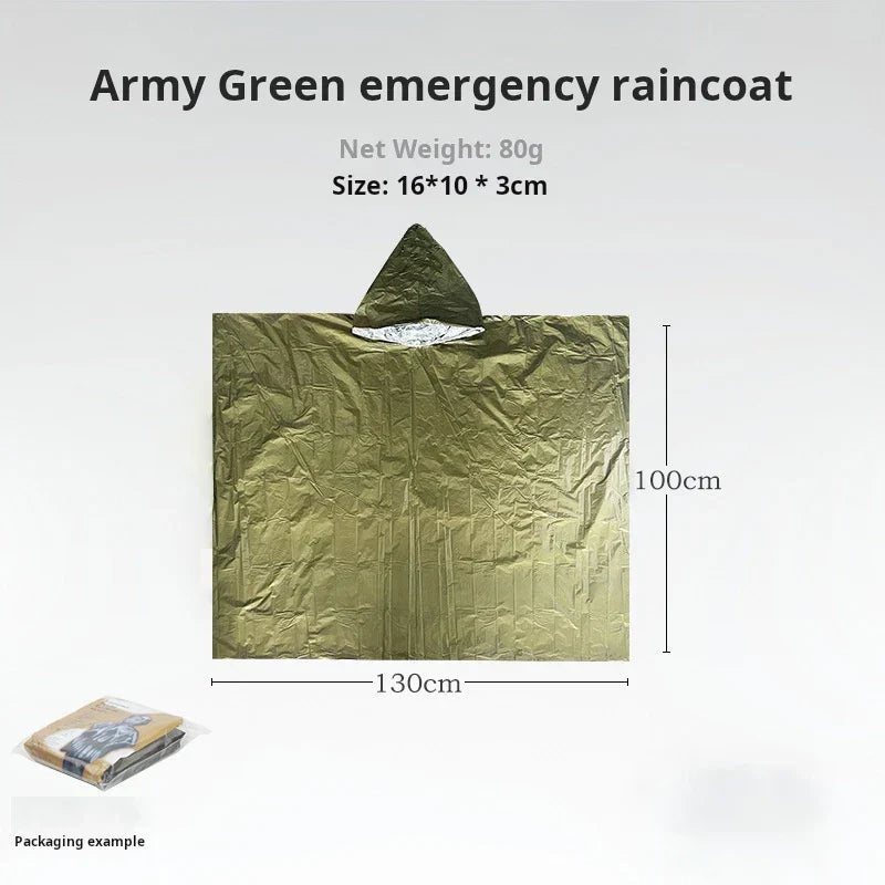 Thermal Rain Poncho for Emergencies