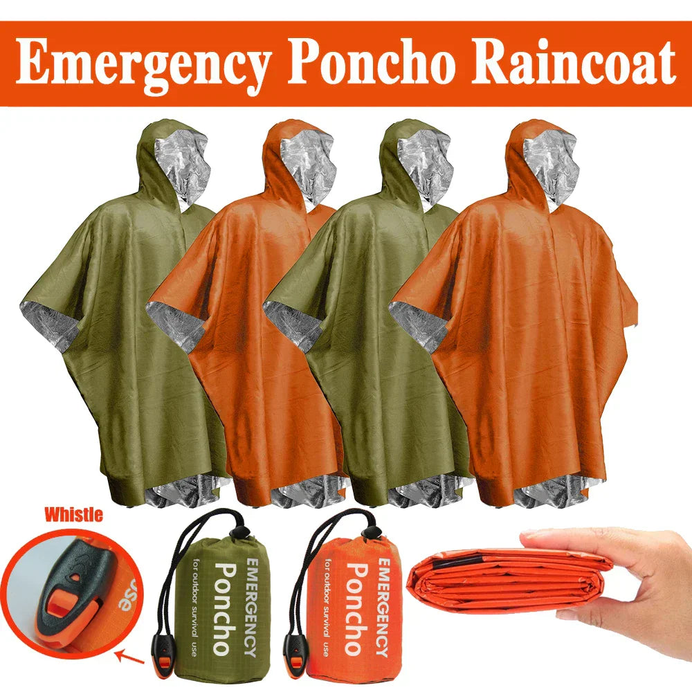 Thermal Rain Poncho for Emergencies