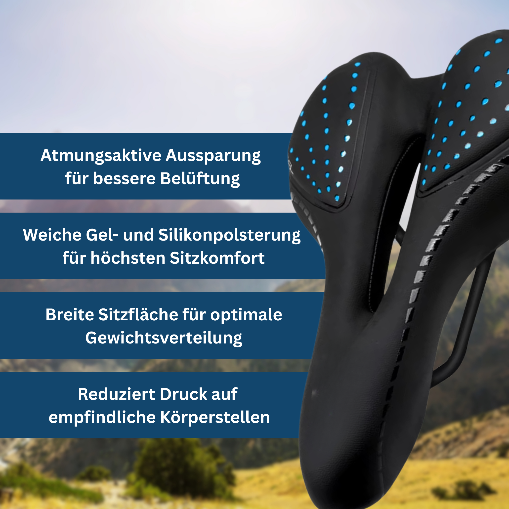 Comfortable Bike Seat with Ergonomic Design