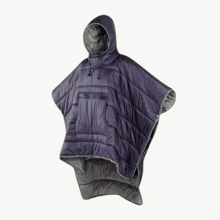 Outdoor Poncho with Fleece Lining