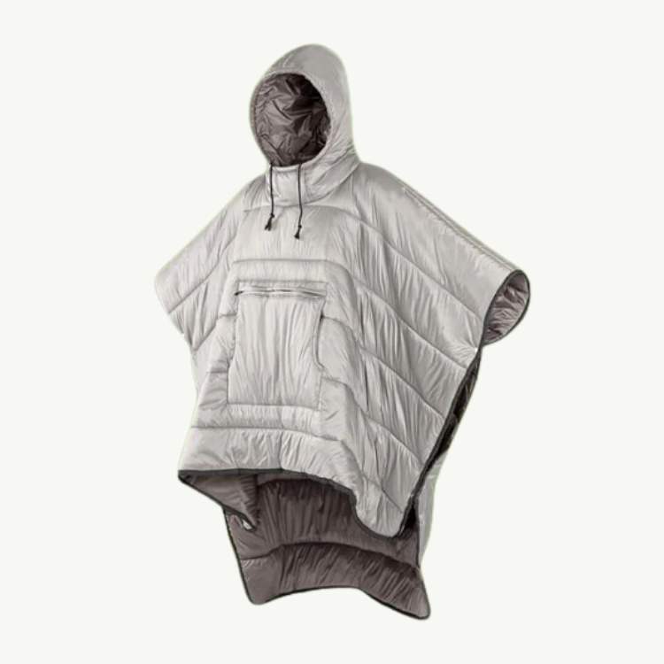 Outdoor Poncho with Fleece Lining