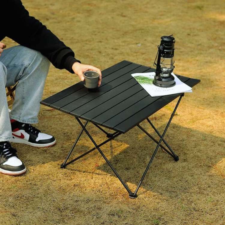 Portable Camping Table with Storage – Folding Design