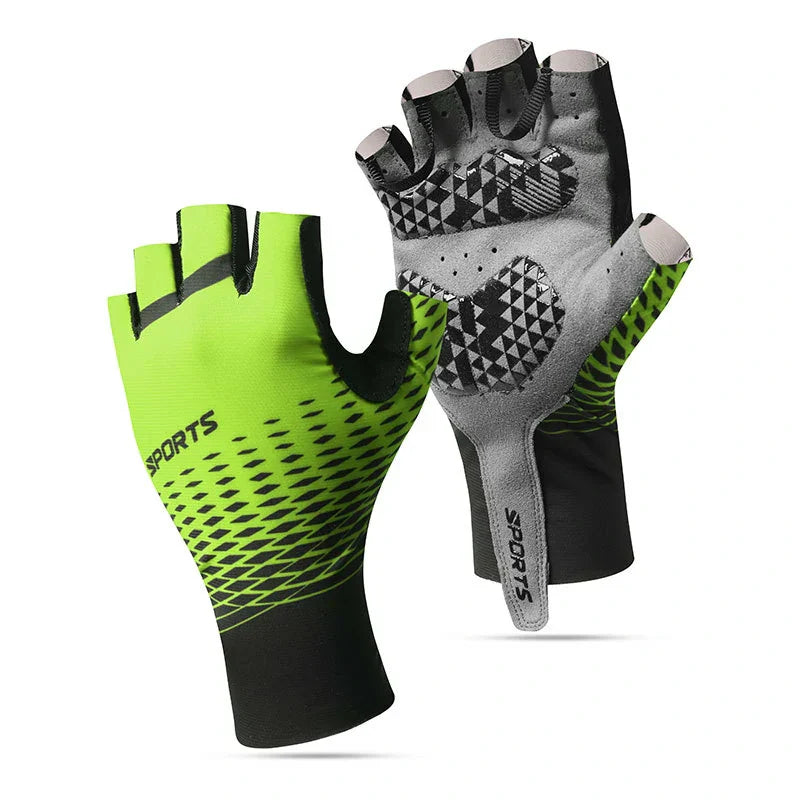 Shock-Absorbing Half-Finger Gloves for Cycling