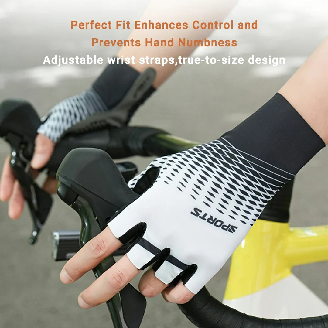 Shock-Absorbing Half-Finger Gloves for Cycling