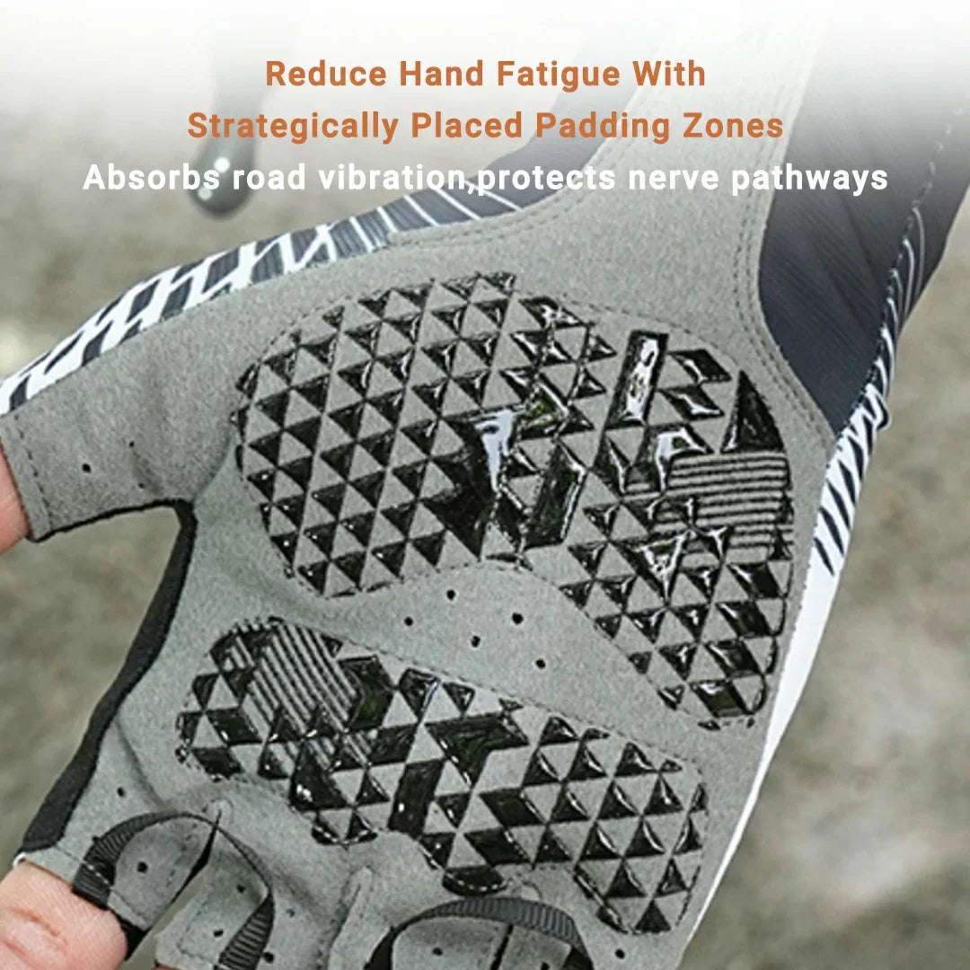 Shock-Absorbing Half-Finger Gloves for Cycling