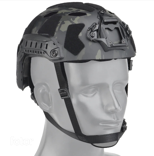 Tactical Helmet with Side Rails and NVG Mount – Lightweight Design