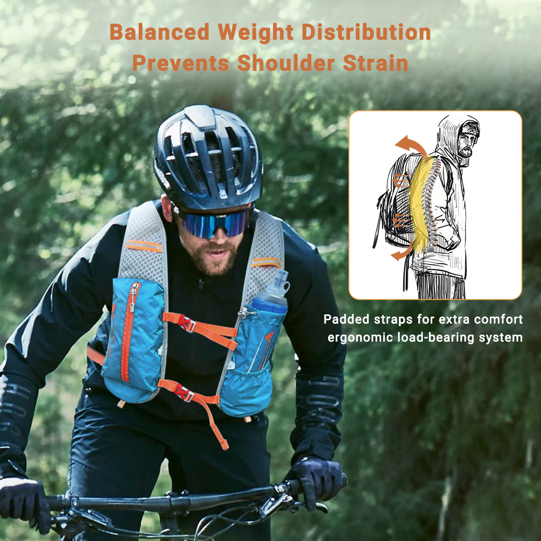 Lightweight Cycling and Hiking Backpack with Breathable Fabric