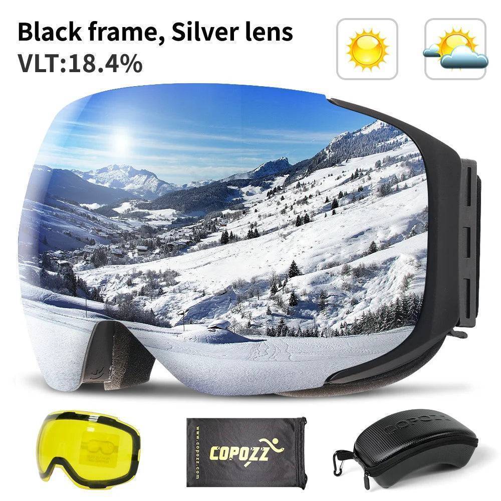UV400 Protective Ski Goggles with Magnetic Quick-Change System