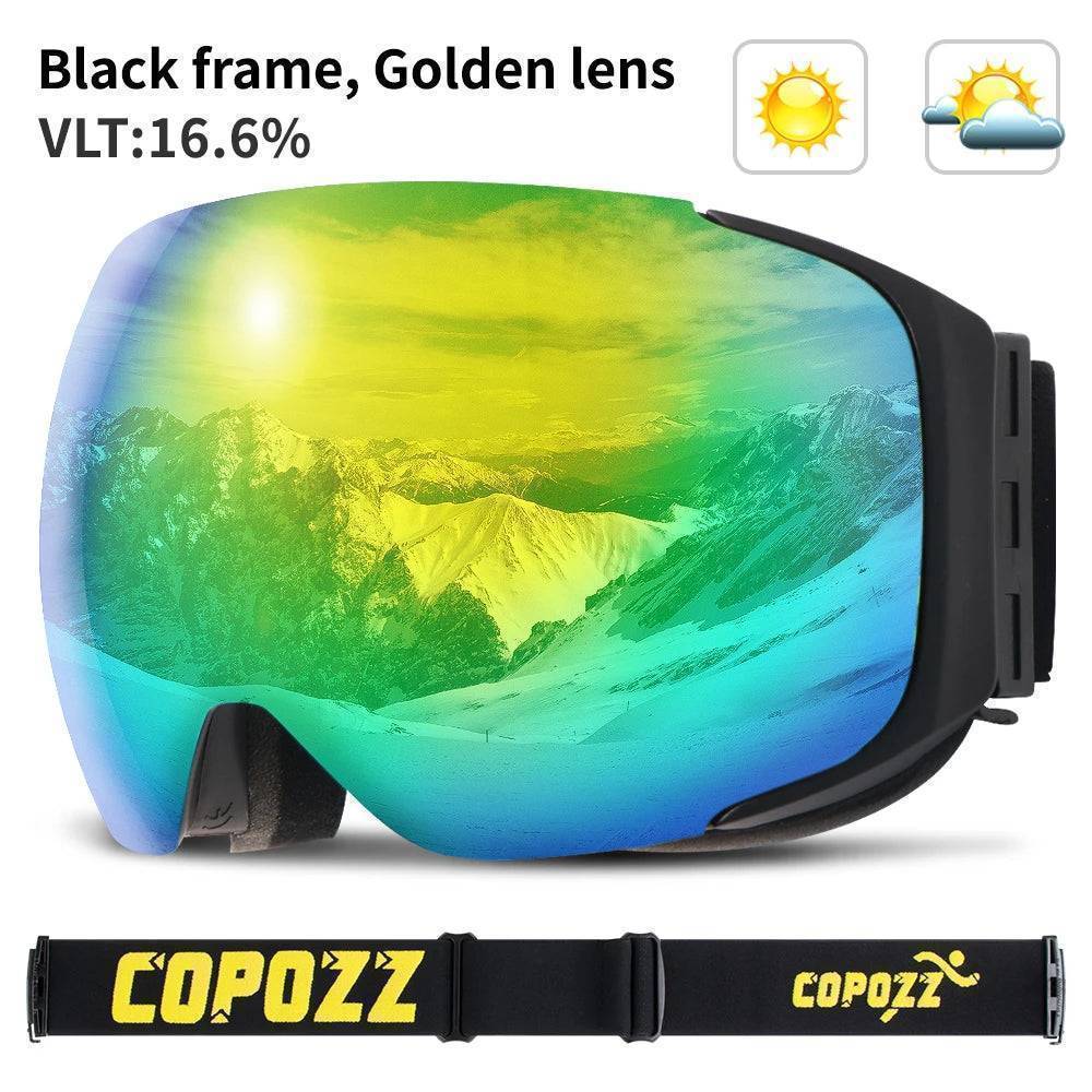 UV400 Protective Ski Goggles with Magnetic Quick-Change System