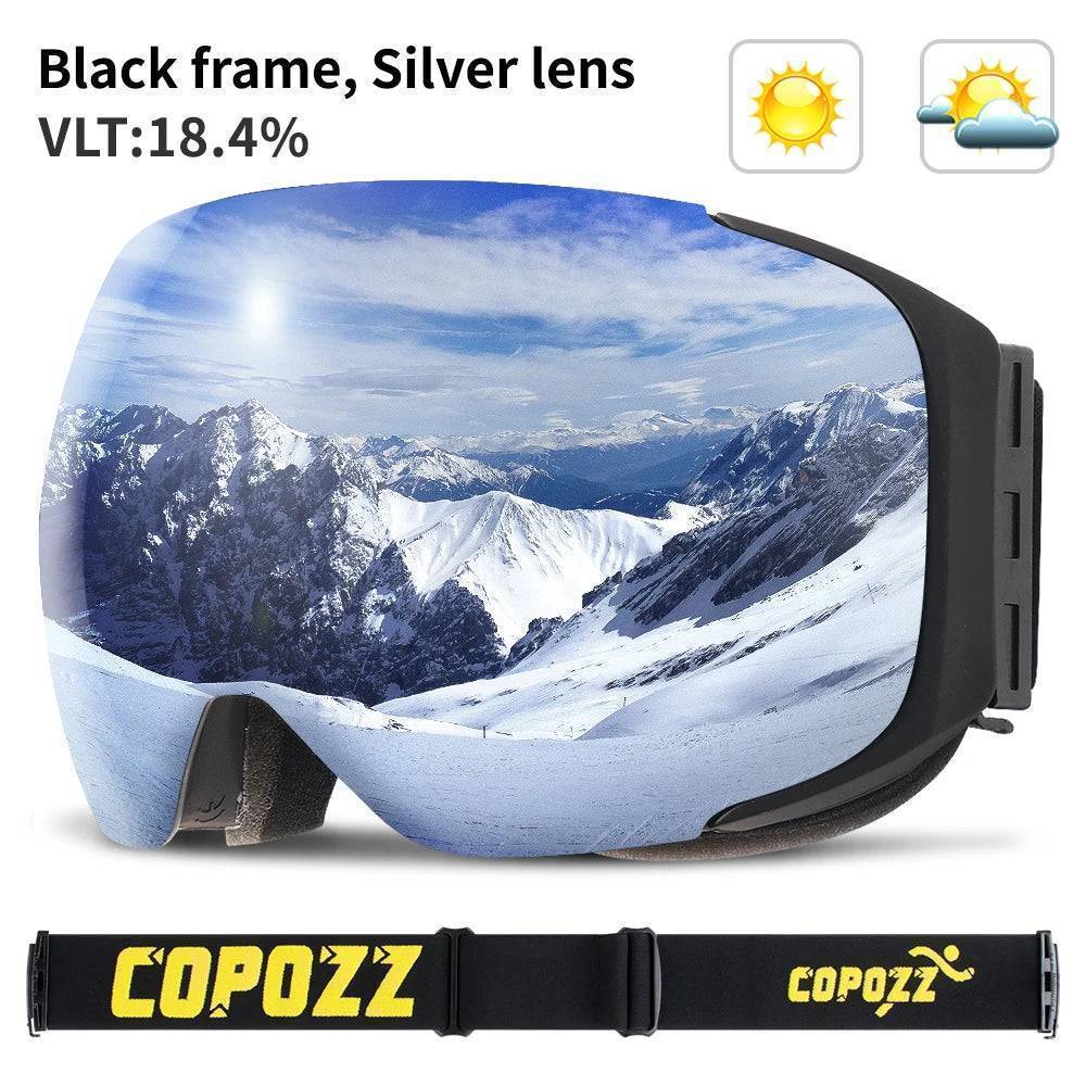 UV400 Protective Ski Goggles with Magnetic Quick-Change System