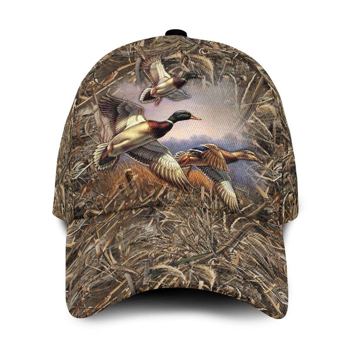 Baseball Cap with Camo Design for Mallard Duck Hunting