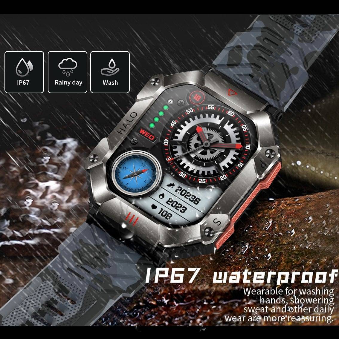Durable Smartwatch with Extended Battery and Activity Monitoring