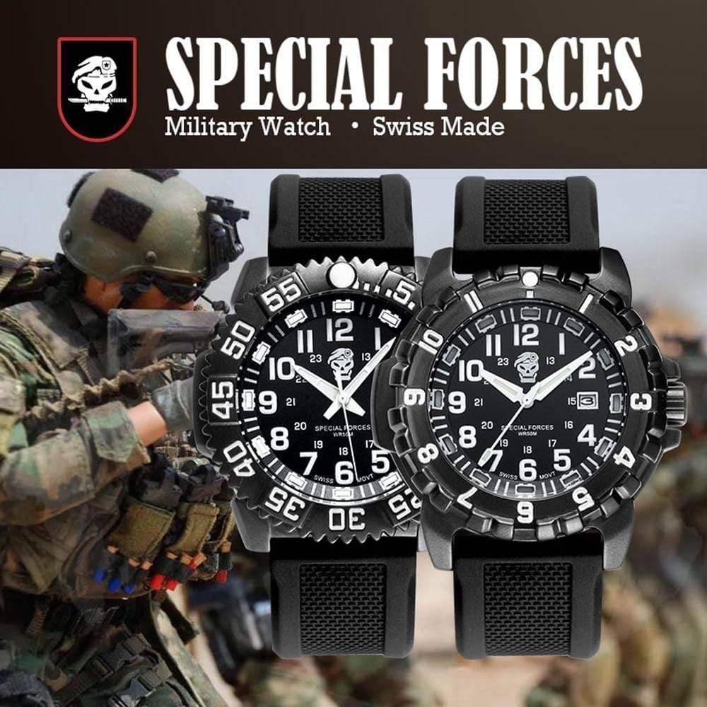 Waterproof Survival Watch for Tactical Use in Military Style