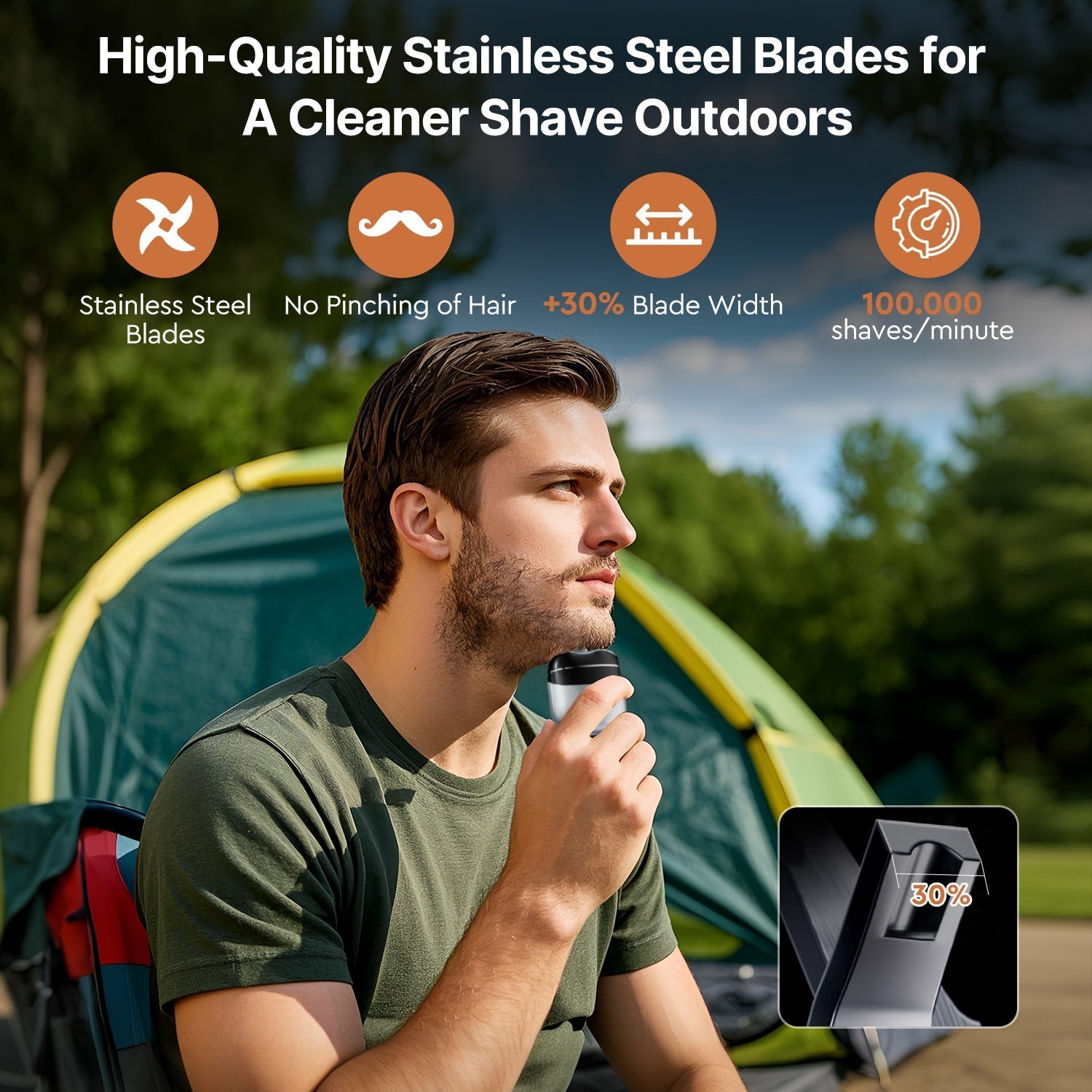 Compact Electric Razor for Travel
