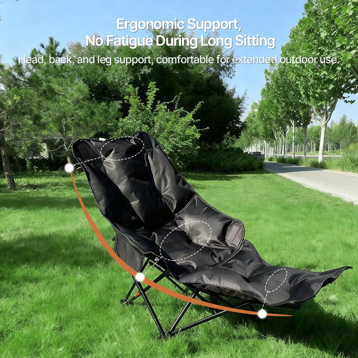 Adjustable Leg Rest Moon Chair for Relaxation and Comfort
