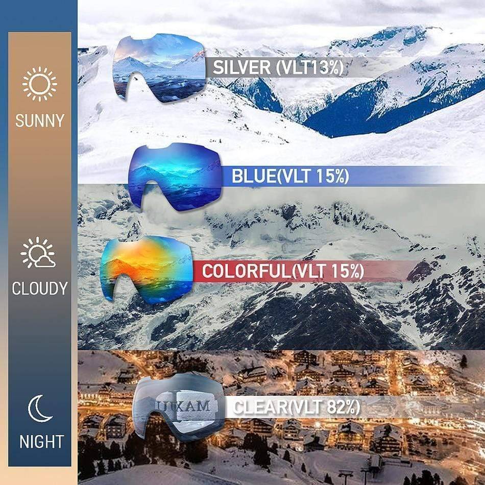 Anti-Fog Ski Goggles for OTG Use