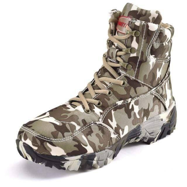 Camouflage Hiking Footwear for Outdoor Military Activities